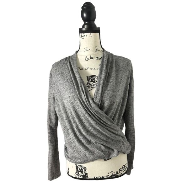 Karen Millen SZ 6 grey draped front twist top - Picture 3 of 4
